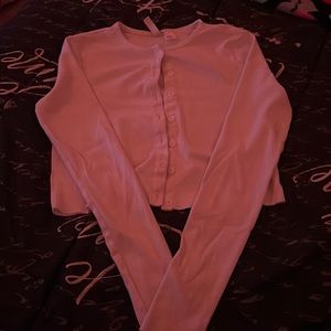 Forever 21 crop top button up shirt..a white one and a black one